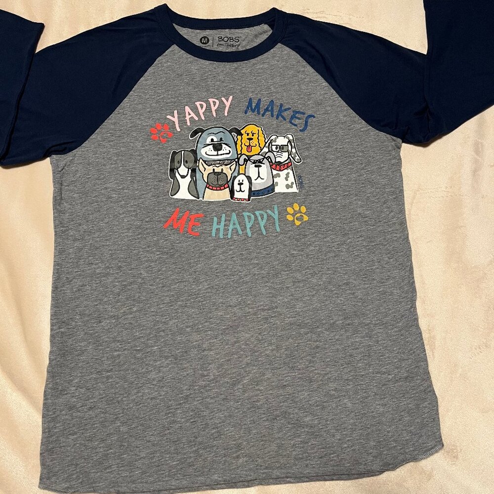 BOBS by Skechers Dog Lover 3/4 Sleeve Shirt